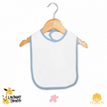 The Laughing Giraffe   2-Ply Cotton Ringer Baby Bib